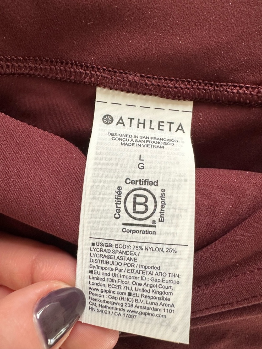 Athleta Ultra High Rise Elation 7/8 Tight Rusty Red - Picture 4 of 5